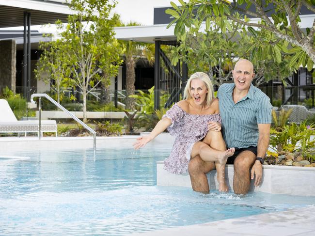 Mark and Tara Ellis enjoy living at B by Halcyon. Picture: Renae Droop/RDW Photography.