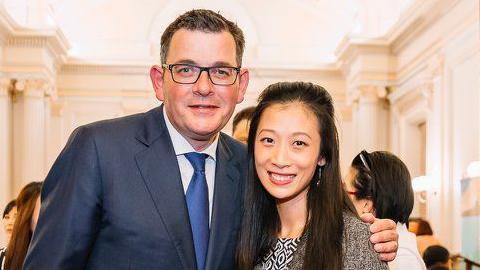 Ms Yang with Victorian Premier Daniel Andrews.