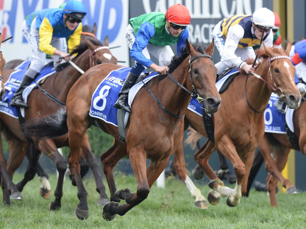 Underwood Stakes: Bonneval (Hugh Bowman). Picture: AAP