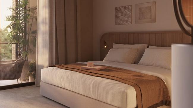 Artist impression of BASQ House hotel room. Picture: Supplied