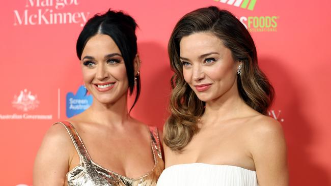 Katy and Miranda are good friends, in a blended family with Orlando Bloom. Picture: Monica Schipper/Getty