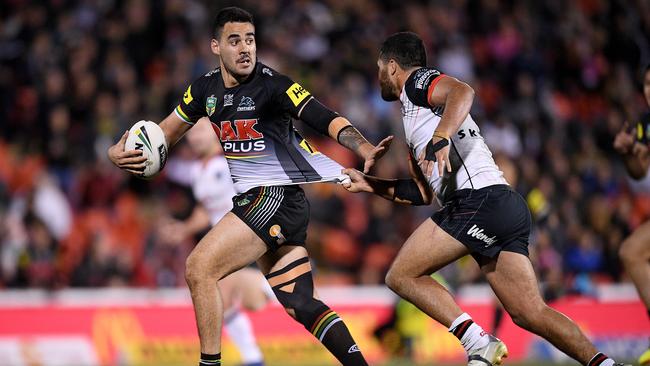 Mortimer’s comments come after Penrith came out swinging in defence of their culture amid the NRL sex tape scandal which resulted in Tyrone May being stood down. Picture: AAP/Dan Himbrechts