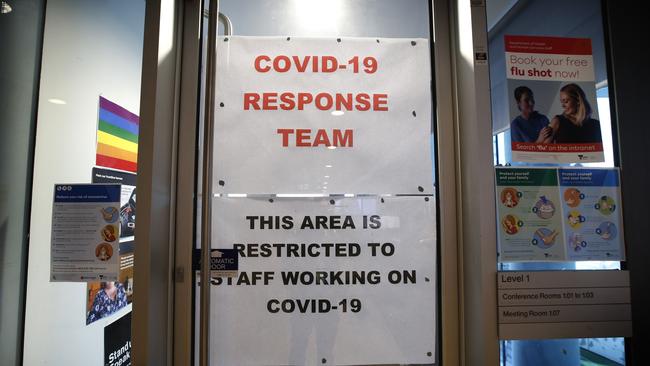 DHHS COVID-19 response team headquarters. Picture: David Caird