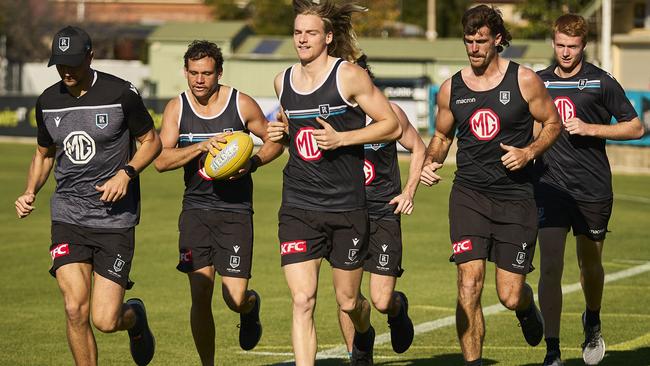 Power players train at Alberton. Picture: Matt Loxton