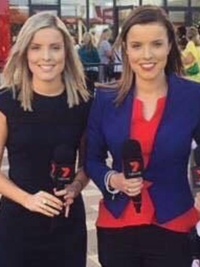 Adelaide journo twins Amy and Sophie Taeuber have been stood down from work, pending an investigation at Channel 7.