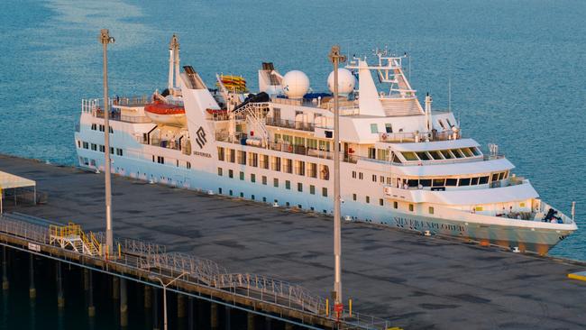 Silver Explorer docked in Darwin in 2022. Photo: Supplied