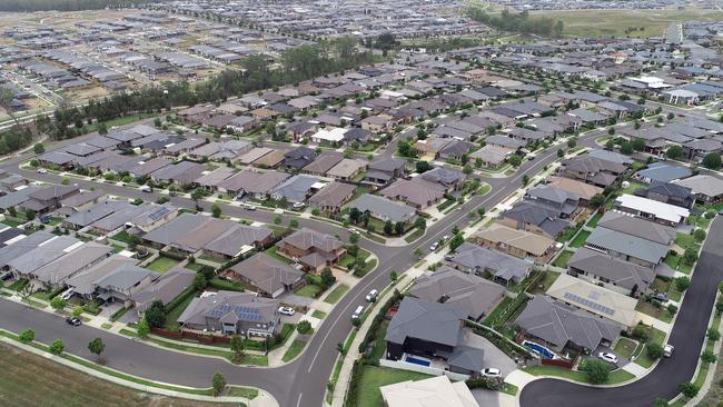 New estates pictured in Sydney's western suburbs. Picture: Sam Ruttyn