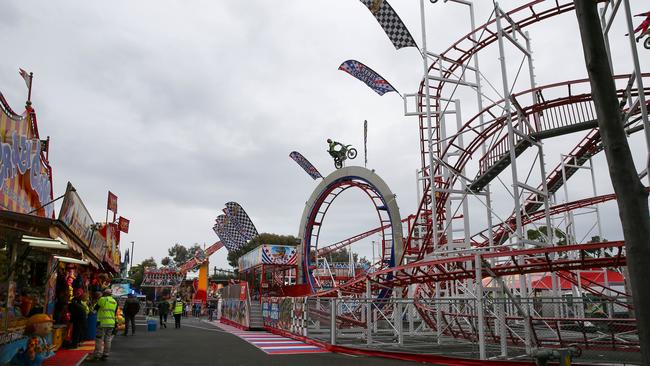 The Rebel Coaster ride has reopened after the incident. Picture: Brendan Beckett