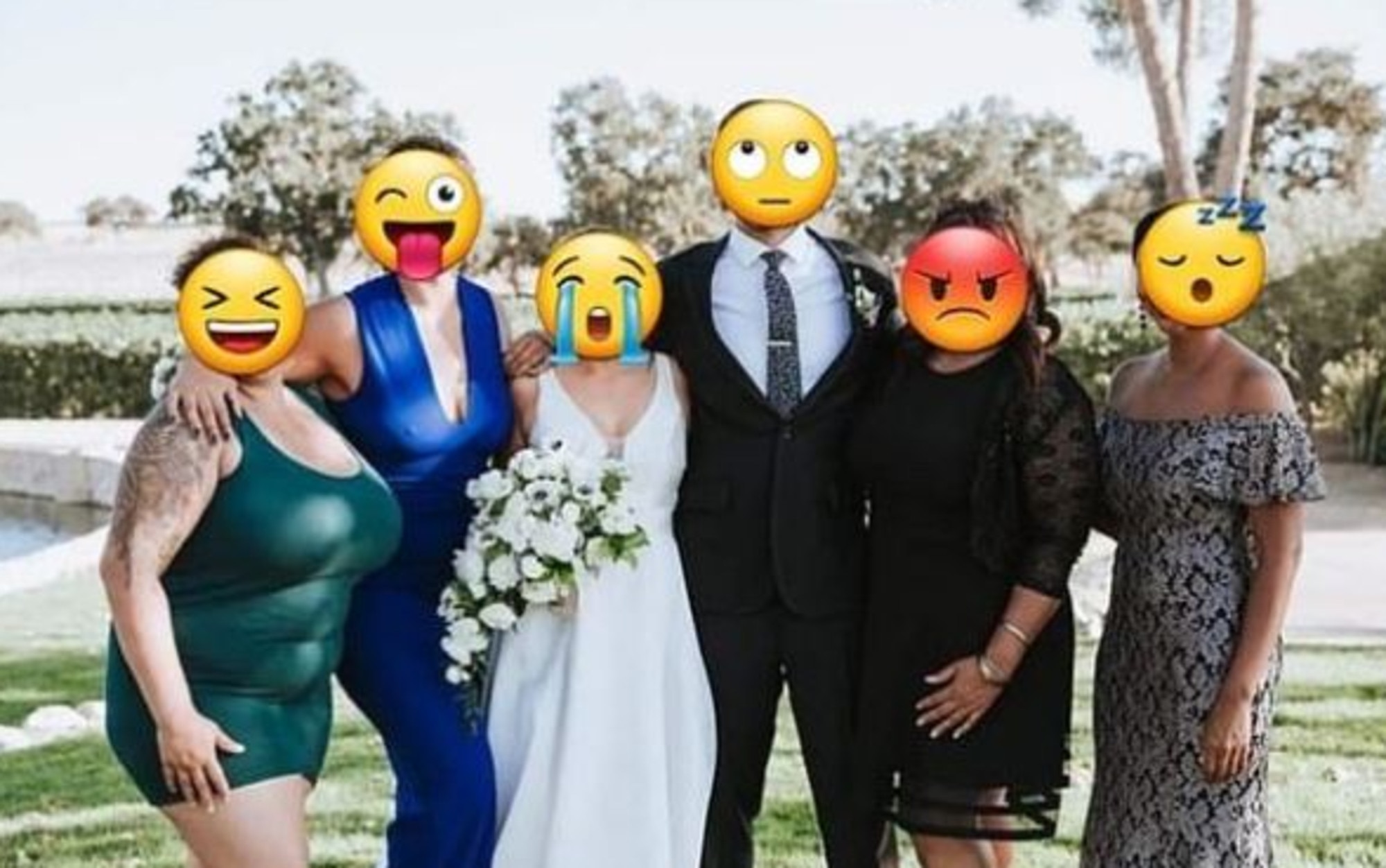 Wedding guest s horrible dress slammed on Facebook post Photo