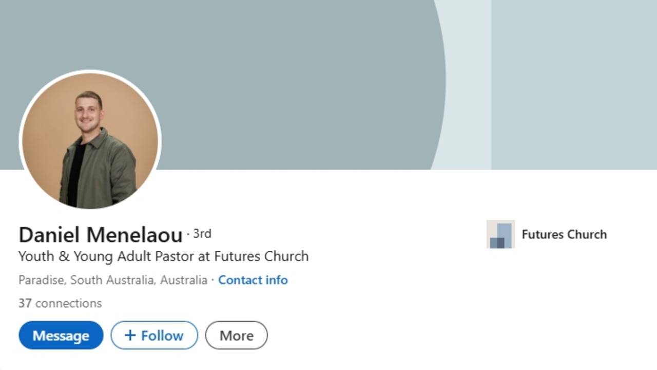 Daniel Menelaou, a former international megachurch youth pastor has been arrested in the US for child abuse images. Picture: LinkedIn