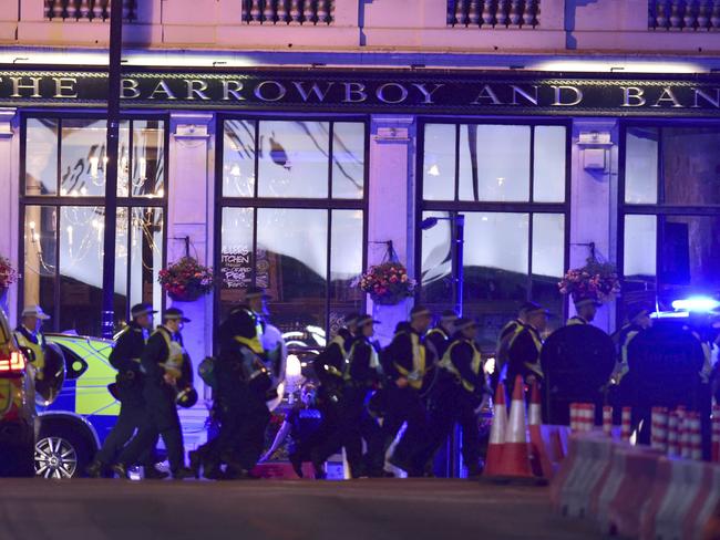 Terrorists struck a popular restaurant and bar precinct in central London on a busy Saturday night. Picture: AP