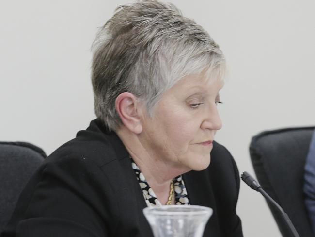 Councillors and spectators at the Glamorgan Spring Bay Council meeting to discuss the controversial Cambria Green development.Councillor Cheryl Arnol.Picture: MATHEW FARRELL