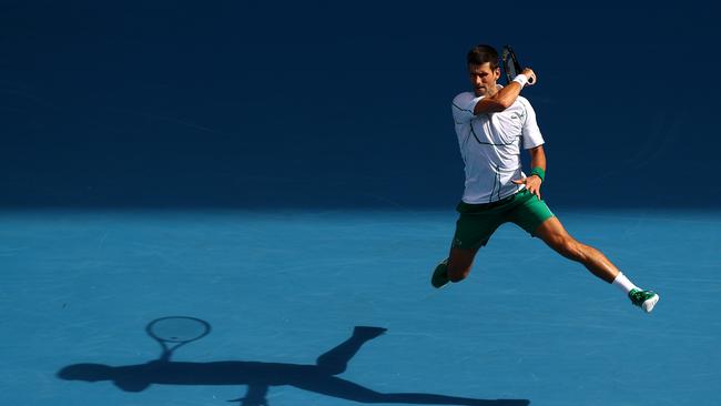 Eight-time Australian Open champion Novak Djokovic is preparing for defend his crown in Melbourne in February. Picture: Getty Images