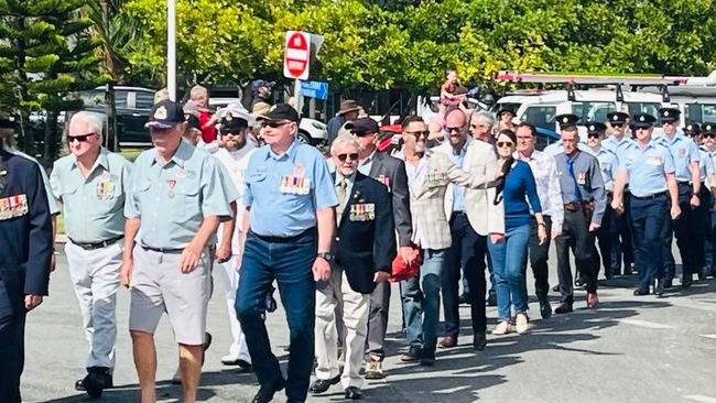 Rainbow Beach Anzac service 2022.