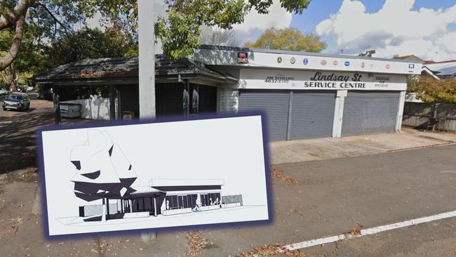 Top Toowoomba real estate agent Cooper Watson has lodged plans to turn a longstanding mechanic shop on Lindsay Street in East Toowoomba into a trendy cafe.