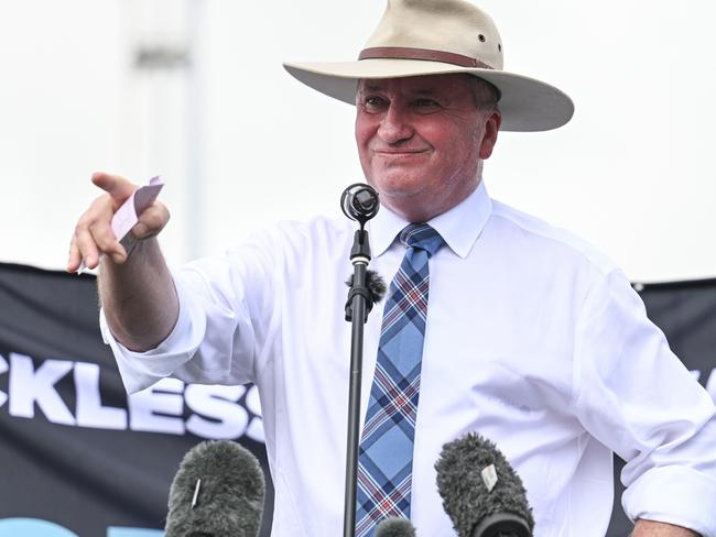 Former nationals leader Barnaby Joyce said the focus needs to remain on “fighting renewables”. Picture: NCA NewsWire / Martin Ollman