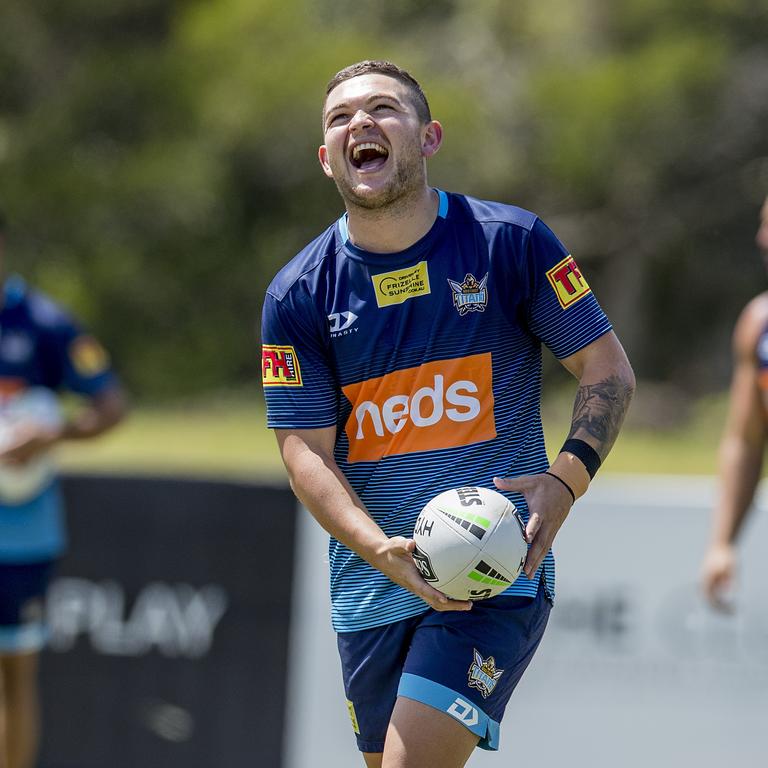 The Gold Coast Titans player, Ash Taylor, at pre-season training, Parkwood. Picture: Jerad Williams