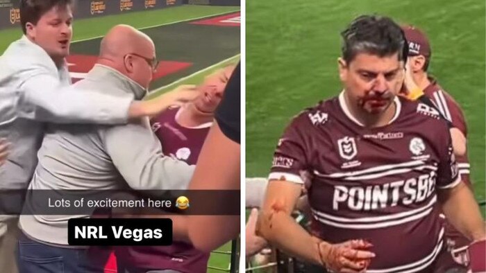 Manly fan in a fight in Vegas