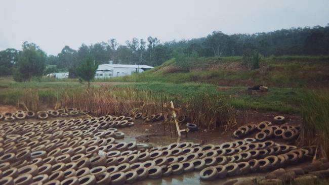 The Beenleigh crayfish farm in the mid-1990s when Jeffrey Brooks was an employee.  Picture: Supplied