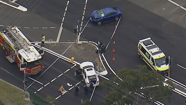 The scene in Engadine. Picture: Nine News