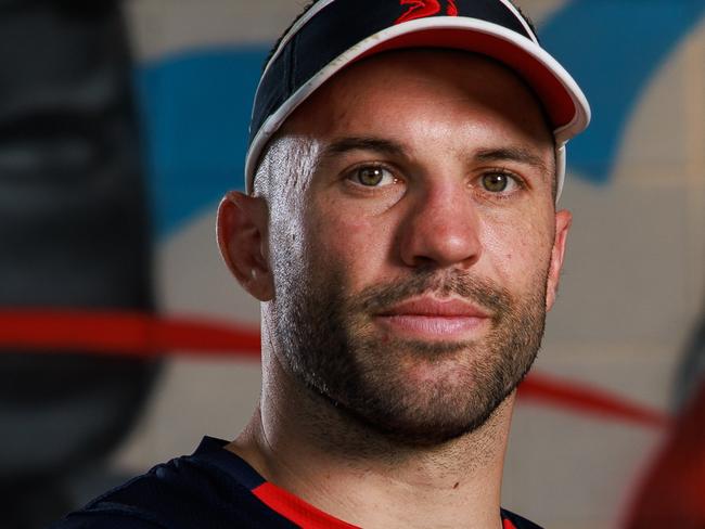 Daily Telegraph. 23, September, 2024.Sydney Roosters, James Tedesco, at Allianz Stadium, today.Picture: Justin Lloyd.