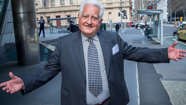 Franco Cozzo outside the County Court. Picture: Jake Nowakowski