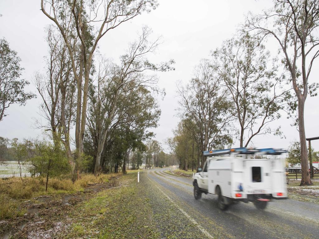 Trees stripped and debris across the roads in the Mary Valley. Photo Lachie Millard