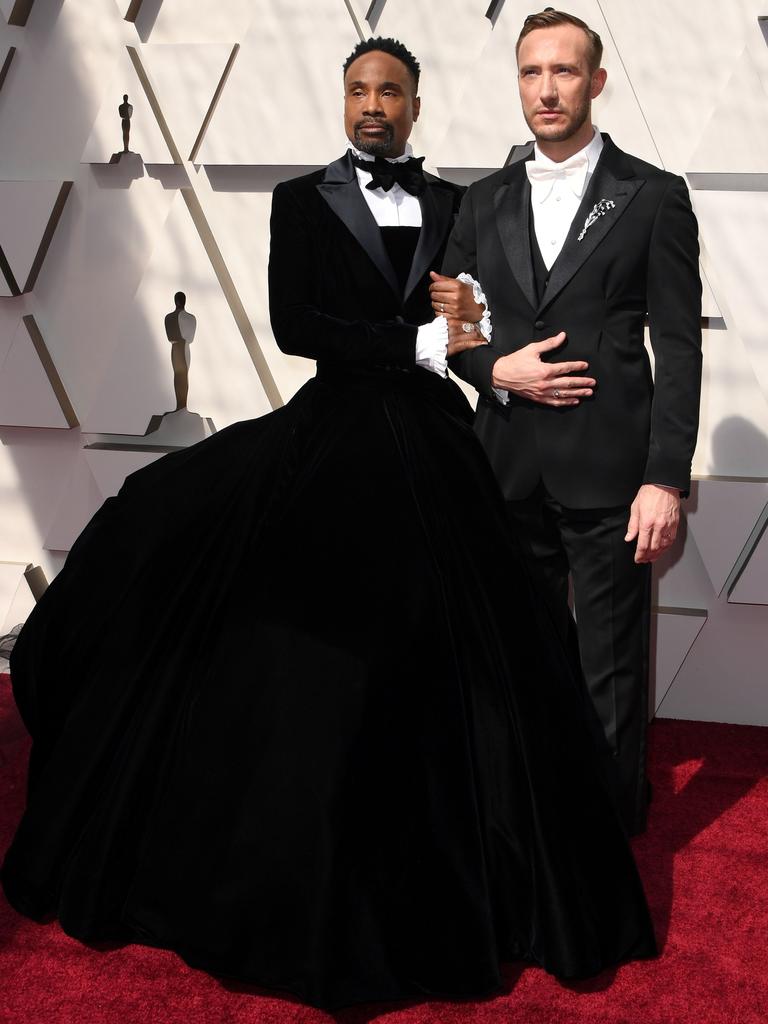 US actor and singer Billy Porter, left, and his husband Adam Smith. Picture: AFP