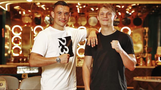 Tim Tszyu with his younger brother Nikita who will turn professional next year.