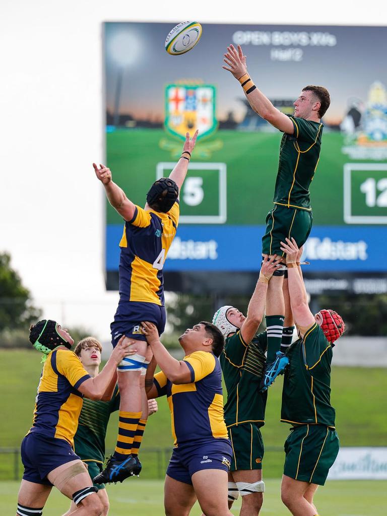 Action from the final day of the 2024 Australian Schools Rugby Championships. Picture: Rachel Wright.