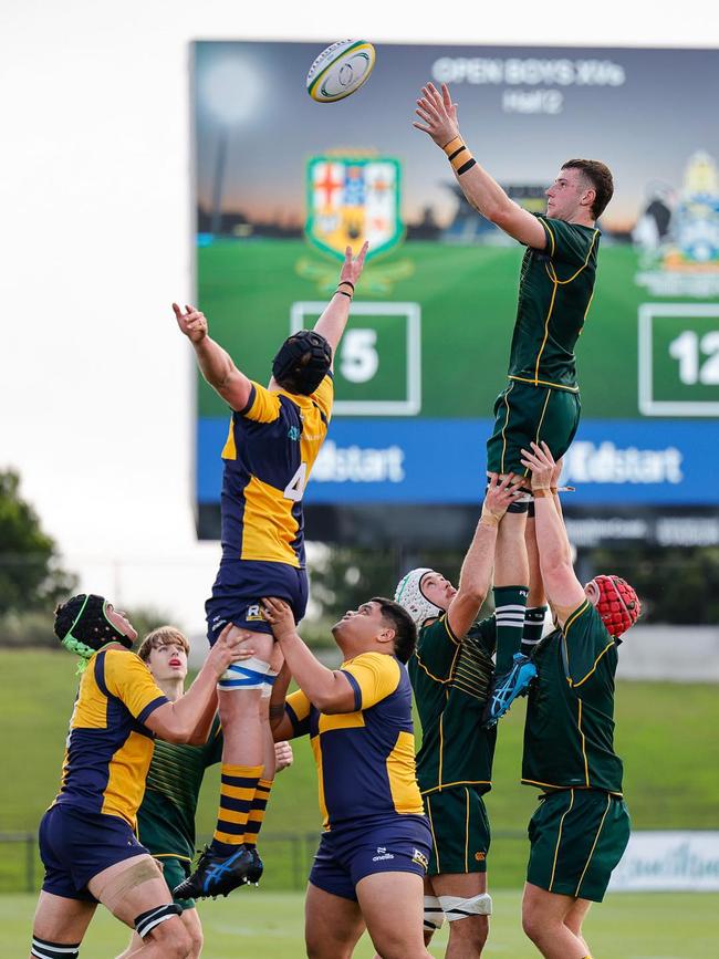 Action from the final day of the 2024 Australian Schools Rugby Championships. Picture: Rachel Wright.