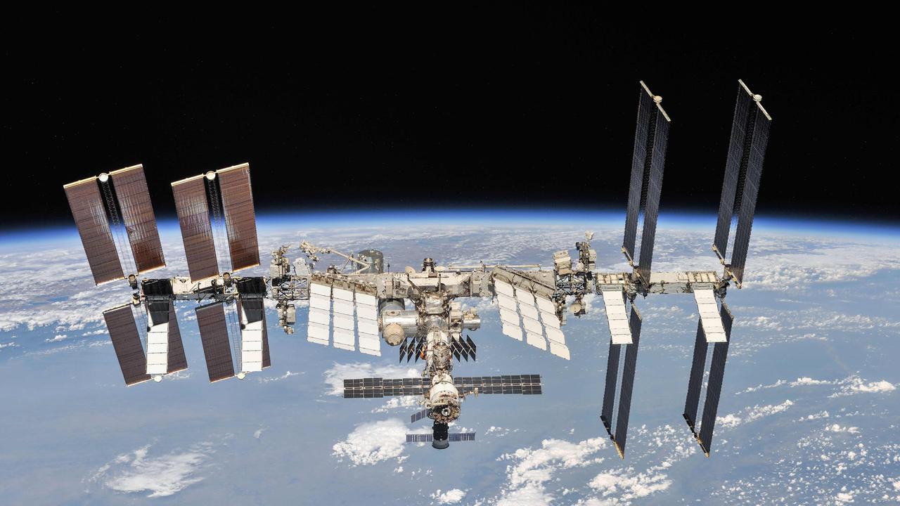 The International Space Station in 2018. Picture: HO/NASA/Roscosmos/AFP