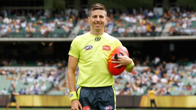 MELBOURNE, AUSTRALIA - MARCH 20: Michael Pell during the 2022 AFL Round 01 match between the Hawthorn Hawks and the North Melbourne Kangaroos at the Melbourne Cricket Ground on March 20, 2022 In Melbourne, Australia. (Photo by Dylan Burns/AFL Photos)