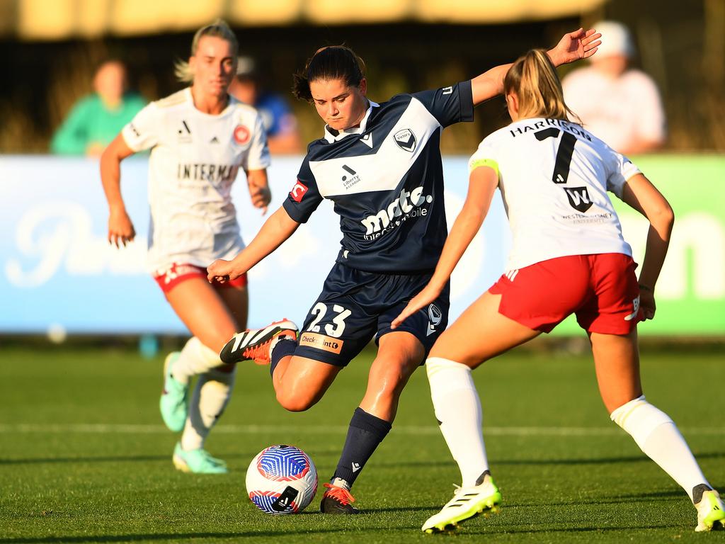 Rachel Lowe has made just one appearance for the Matildas – in 2018 – but is hopeful of more. Picture: Josh Chadwick/Getty Images