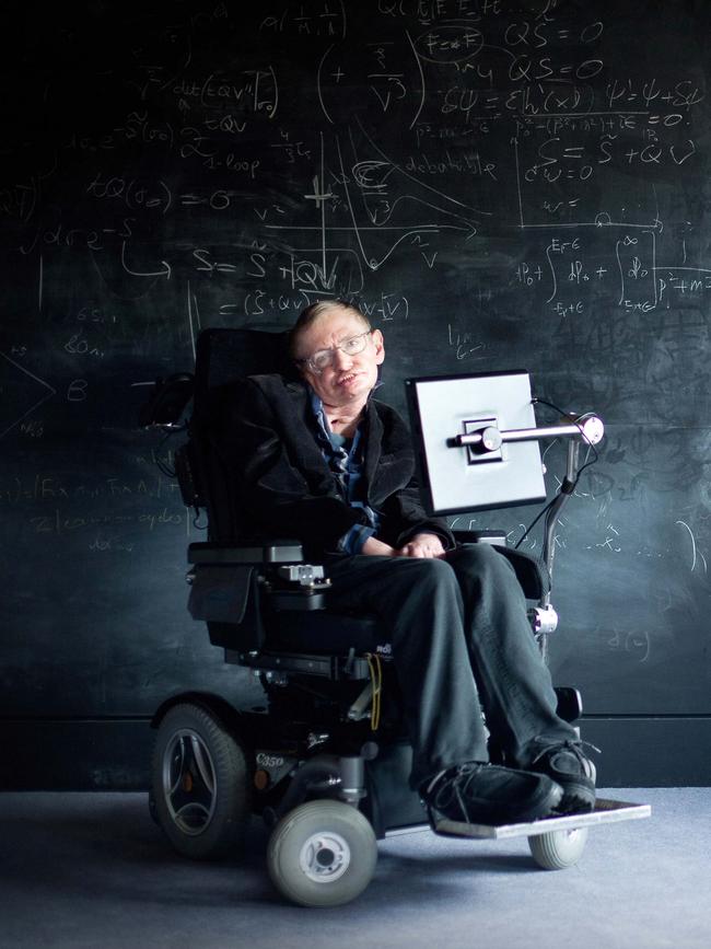 Professor Stephen Hawking in the University of Cambridge.Picture: Headpress