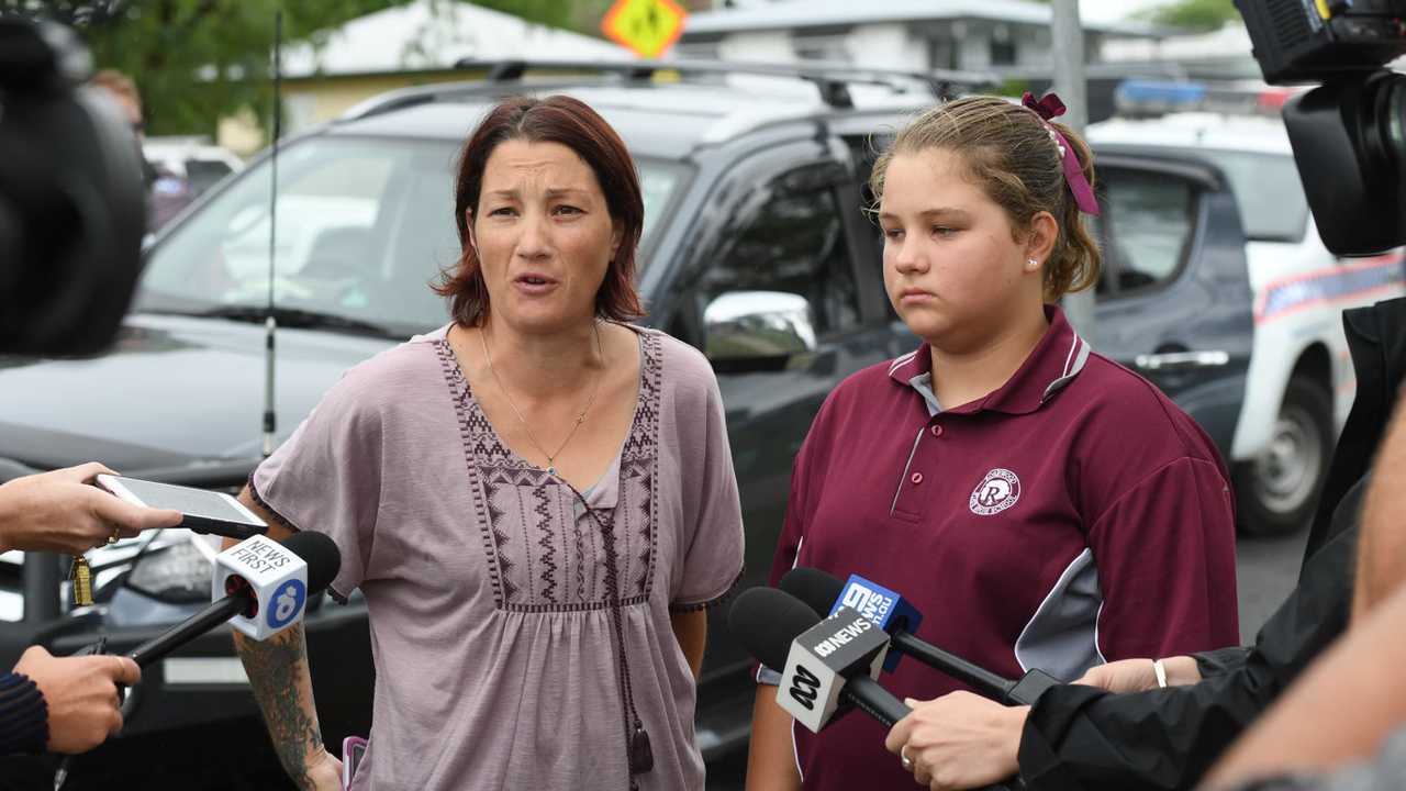 Dapnhee Lambirth with her mother Paris, were left shaken after the incident at Rosewood State School. Picture Rob Williams. Picture: Rob Williams