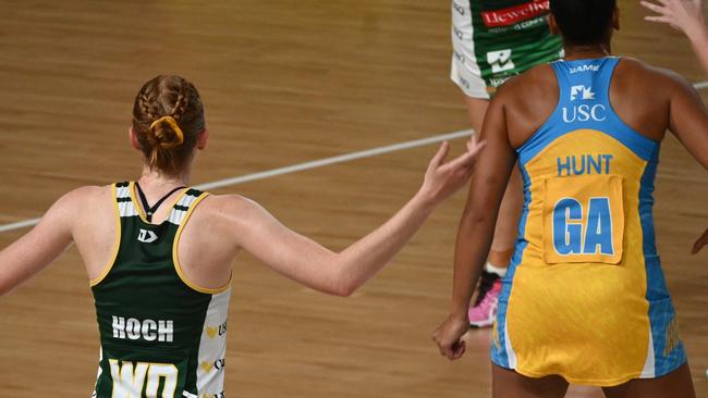 Netball Queensland last week allowed a mens’ team to compete against women in its state championship. Picture: Jets Media