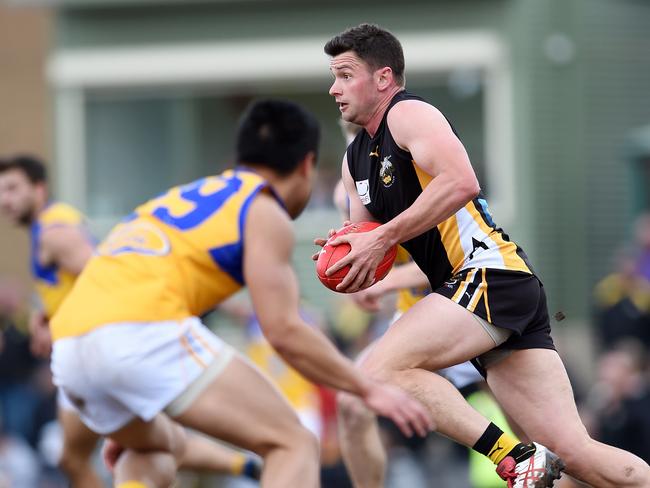 EFL (Division 1 Seniors) Preliminary Final: Balwyn versus Noble Park at Bayswater. Tiger Tom Roach (14). Picture: Steve Tanner