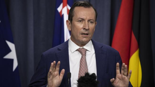 Premier Mark McGowan suspended campaigning for the West Australian election in light of the lockdown. Picture: Getty Images