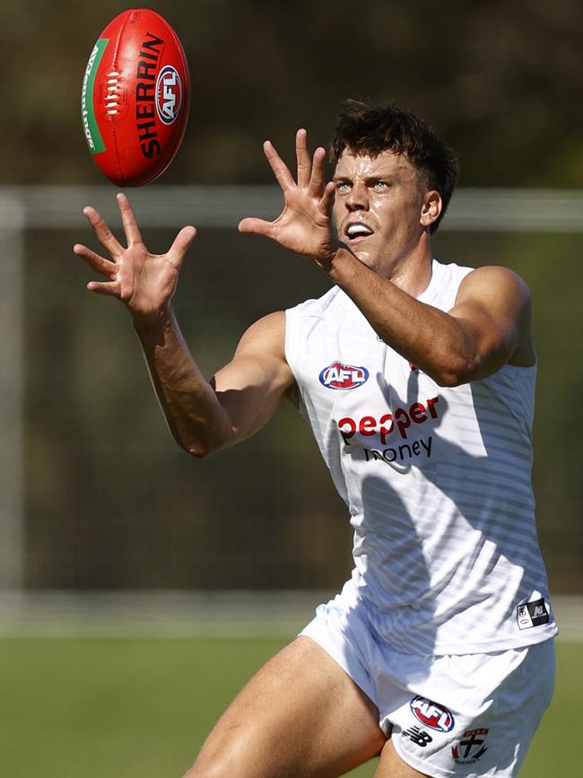 Jack Hayes has been training with St Kilda over summer and Woodville-West Torrens announced in February he would play for the Saints and not the Eagles in 2022. Picture: Darrian Traynor/Getty Images