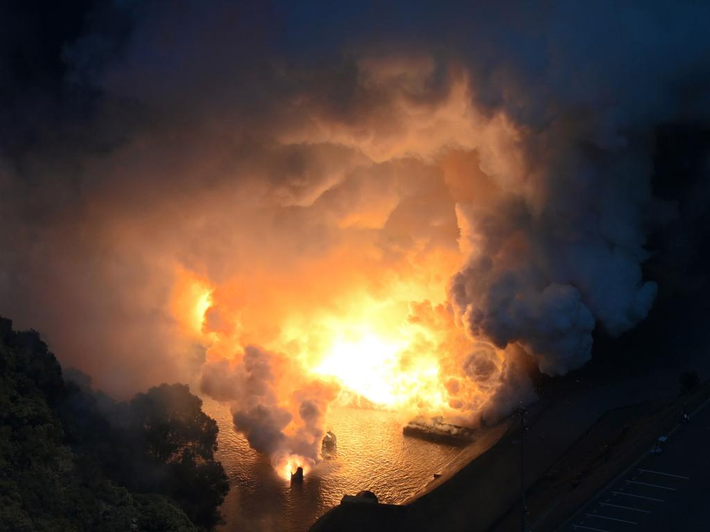 The KAIROS rocket explodes just after the lift-off from Space Port Kii in Japan. Picture: The Asahi Shimbun/Getty Images