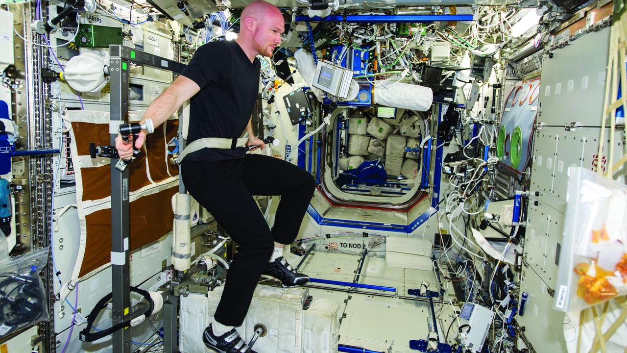 Astronaut gear gets a serious workout aboard the International Space Station. Picture: NASA
