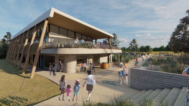 Artist impression from King &amp; Campbell of the redevelopment plans set for the site of the TS Vendetta building at the Coffs jetty foreshore.