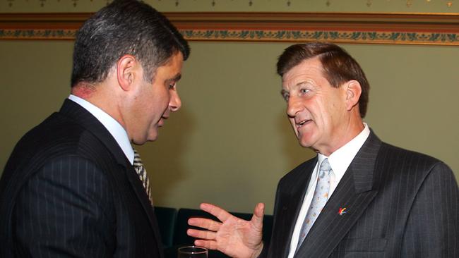 Steve Bracks and Jeff Kennett in state parliament.