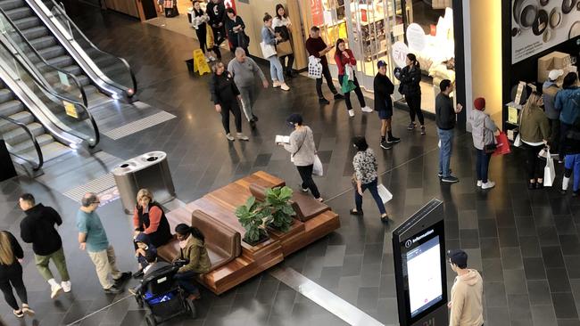 Crowds return to High Point shopping centre in Maribyrinong at the weekend.