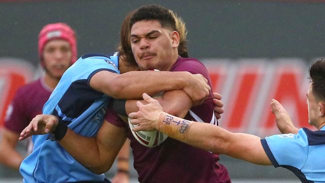 Lui Lee, the brother of NRL player Brenko, continue to impress for Queensland Maroon. Picture: Tertius Pickard