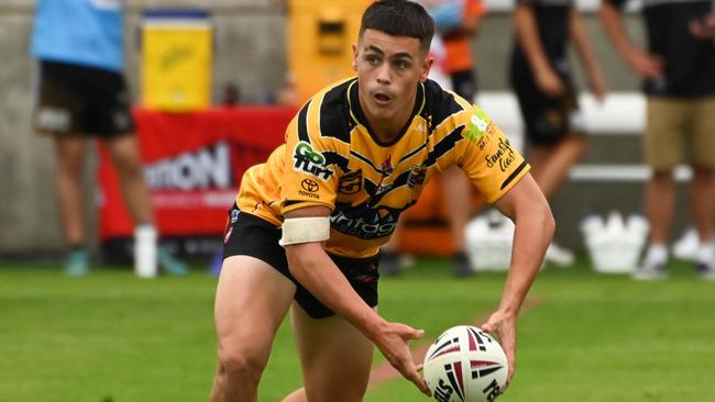 Jai Bowden in action for the Sunshine Coast Falcons. Picture: kyliesfootyphotos/Kylie McLellan