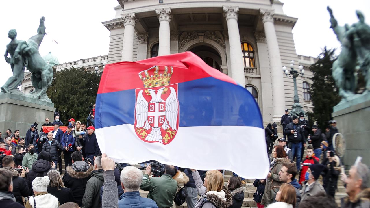 All his supporters were on show. (Photo by Srdjan Stevanovic/Getty Images)