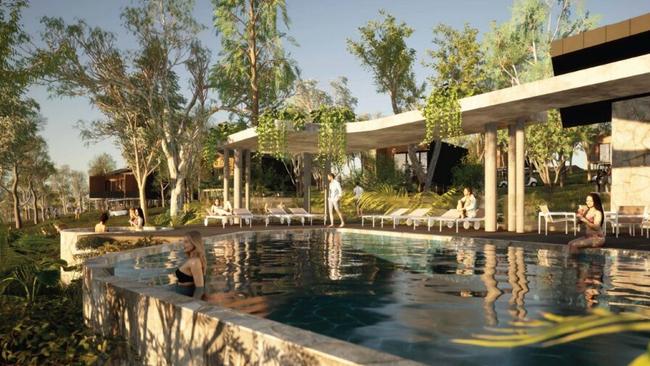 A render of the pool and wellness retreat. Picture: Moreton Bay Regional Council/ DA Tracker