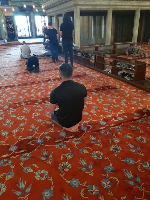 Photo believed to be of Sayet Erhan Akca praying in a mosque in Istanbul.